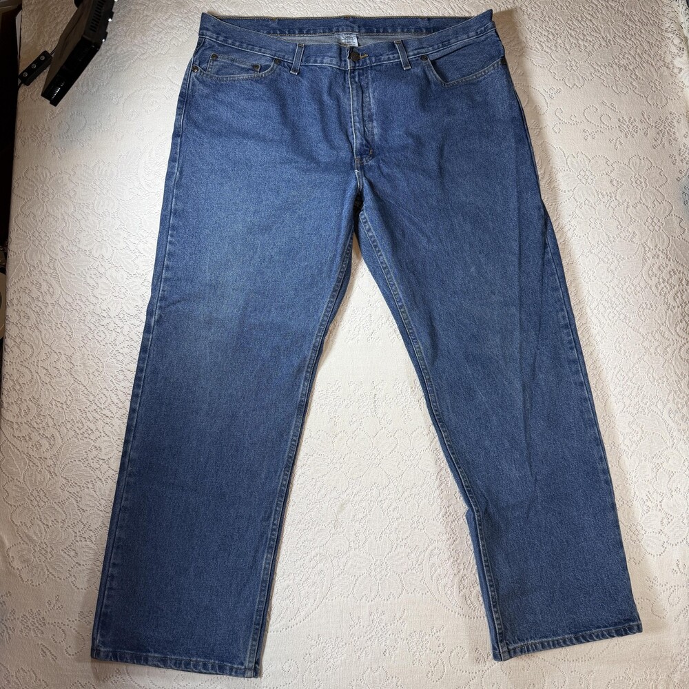 Mens Jeans DFD 42x32 Blue Relaxed Fit Straight Leg Denim Pants Medium Wash